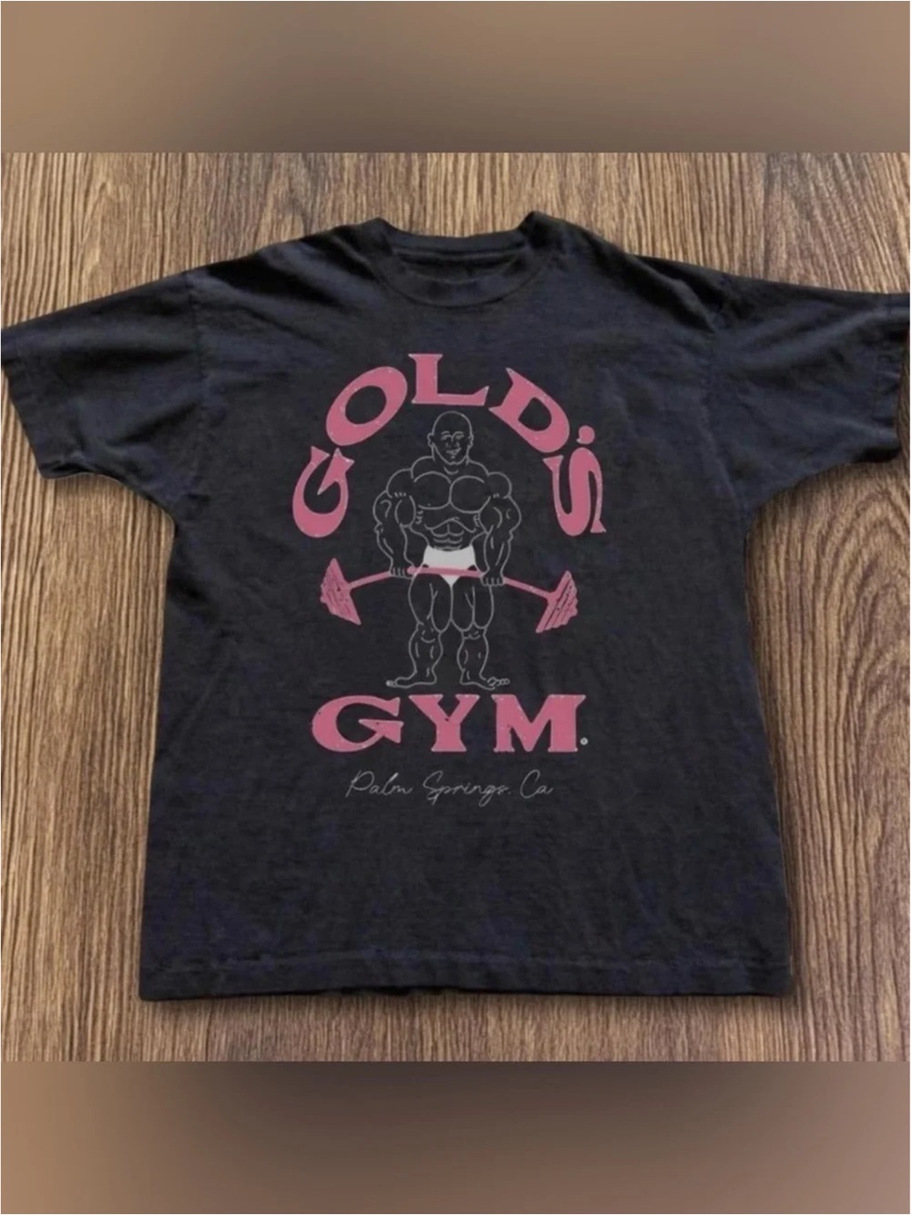 Gildan Black Graphic Tee - Pink Logo oversized unisex